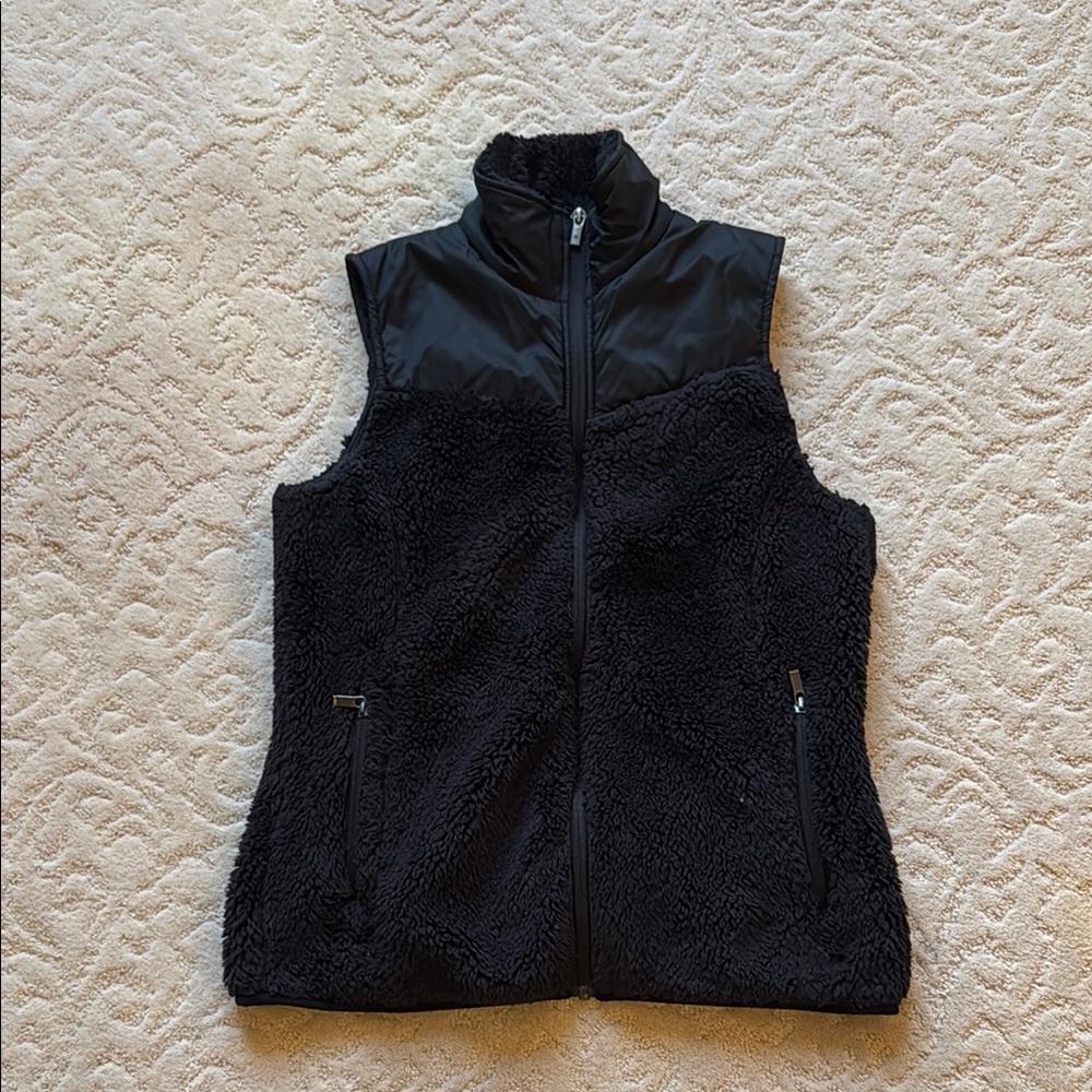 Women's Black Fleece Vest